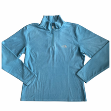 Load image into Gallery viewer, Ladies Blue North Face 1/4 zip Fleece. XS/S.
