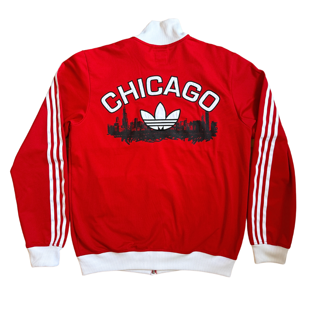 Mens Chicago Bulls x Adidas Track Jacket. Large