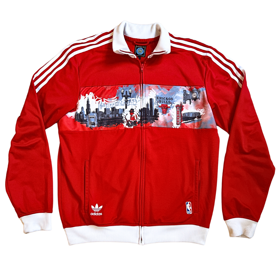 Mens Chicago Bulls x Adidas Track Jacket. Large. Garba Sutra